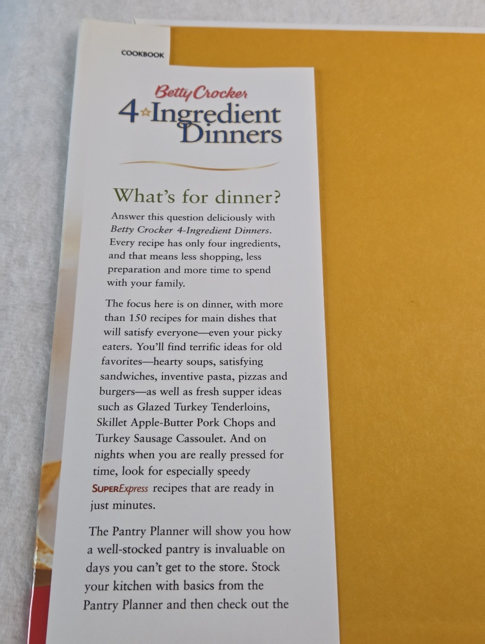 Betty Crocker 4-Ingredient Dinners: Prep in Minutes, Make It Delicious, Easy - Picture 3 of 5